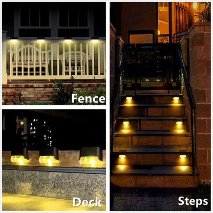 Lot de 4 lampes solaires étanches pour terrasse