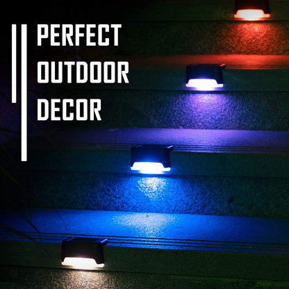 Lot de 4 lampes solaires étanches pour terrasse