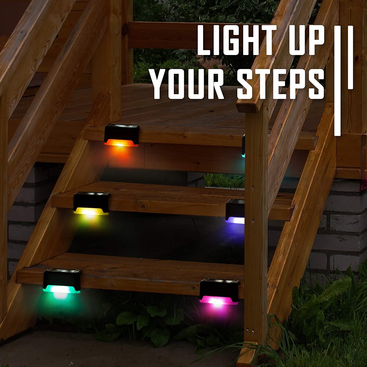 Lot de 4 lampes solaires étanches pour terrasse