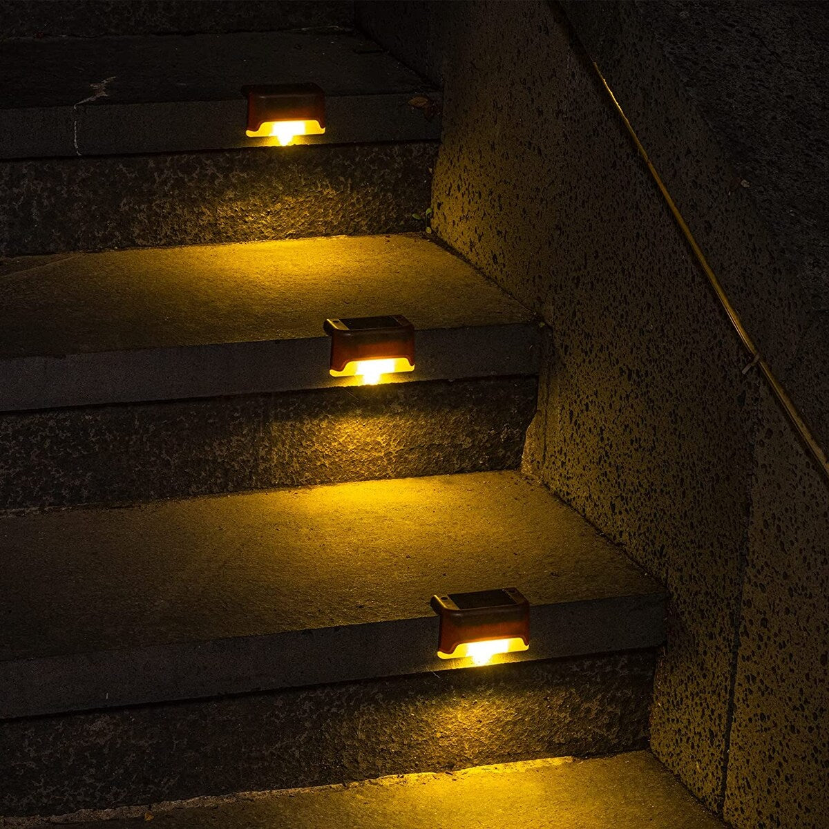 Lot de 4 lampes solaires étanches pour terrasse