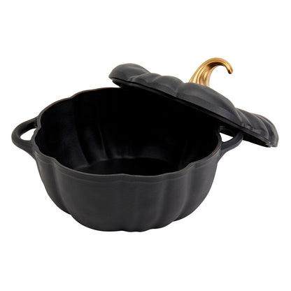 Cocotte en fonte émaillée 4 pintes - Citrouille noire