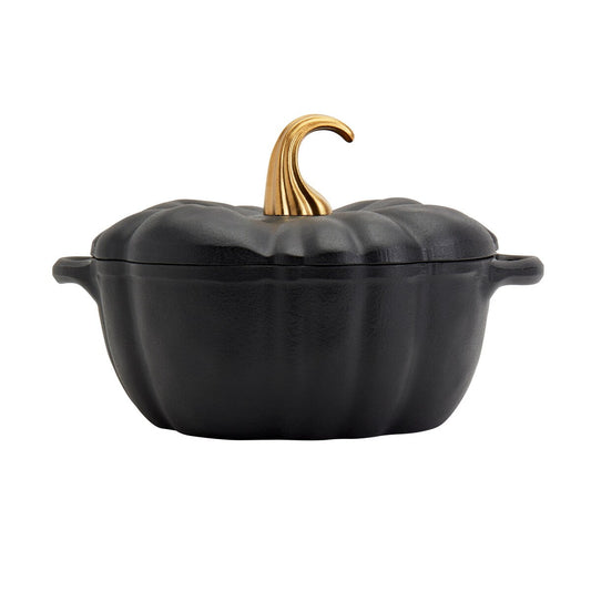 Cocotte en fonte émaillée 4 pintes - Citrouille noire