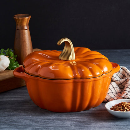 Cocotte en fonte émaillée 4 pintes - Orange Pumpkin
