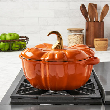 Cocotte en fonte émaillée 4 pintes - Orange Pumpkin