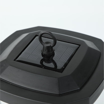 Capuchon de poteau solaire en plastique noir 4x4 avec lentille en verre – 5,1 H x 6,9 L x 6,9 P