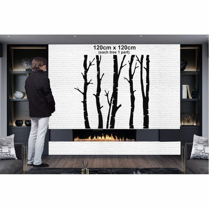 5 décorations murales en métal représentant des arbres secs pour la maison et l'extérieur