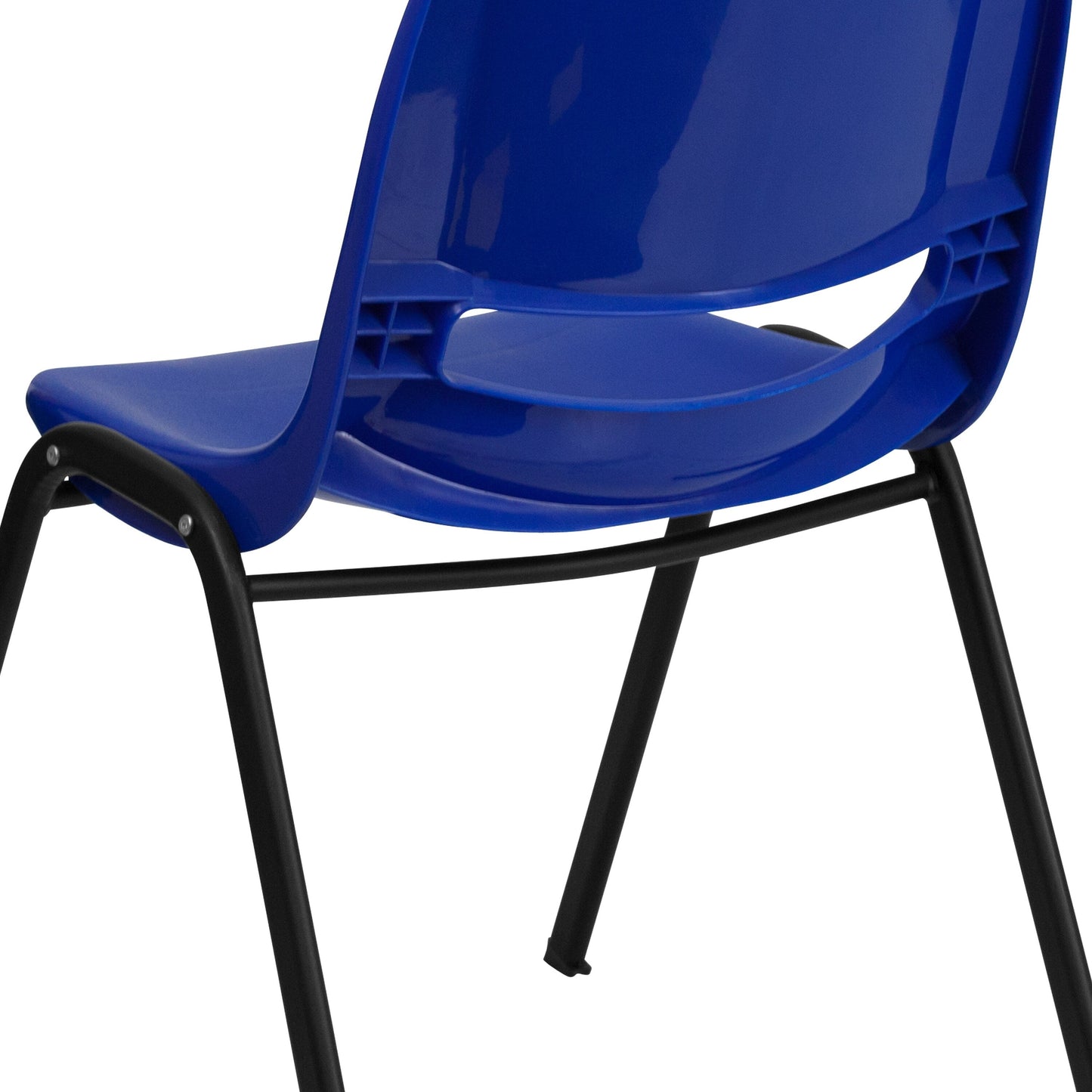 Lot de 5 chaises empilables ergonomiques à coque avec cadre en métal, capacité de charge de 880 lb (23,5 po x 19,25 po x 32 po)