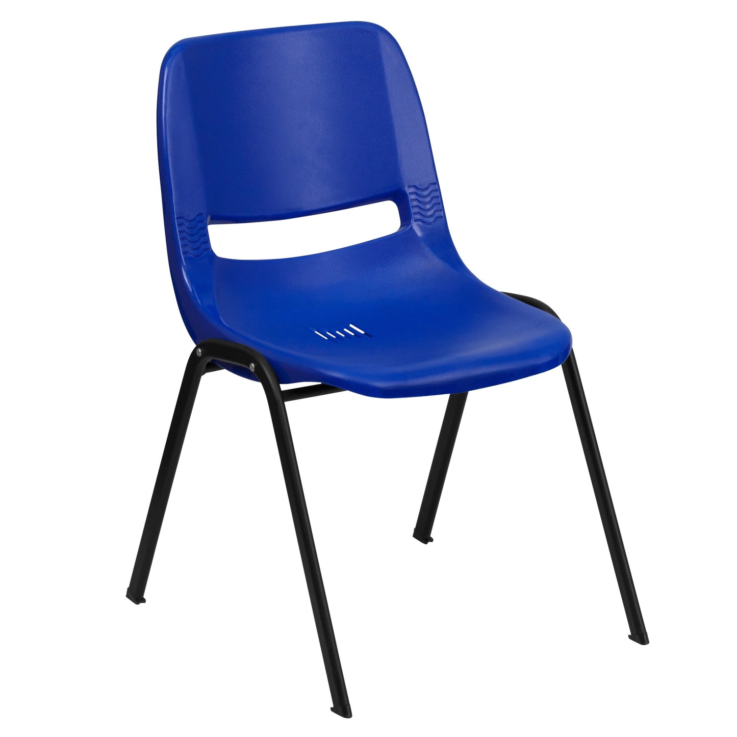 Lot de 5 chaises empilables ergonomiques à coque avec cadre en métal, capacité de charge de 880 lb (23,5 po x 19,25 po x 32 po)