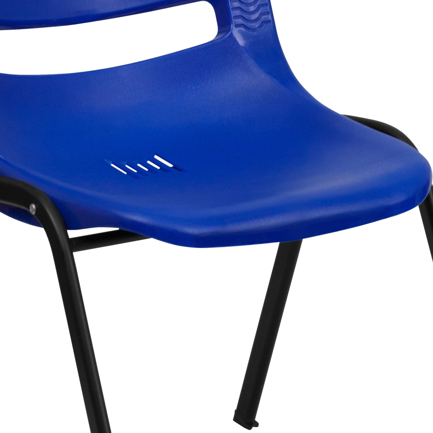 Lot de 5 chaises empilables ergonomiques à coque avec cadre en métal, capacité de charge de 880 lb (23,5 po x 19,25 po x 32 po)
