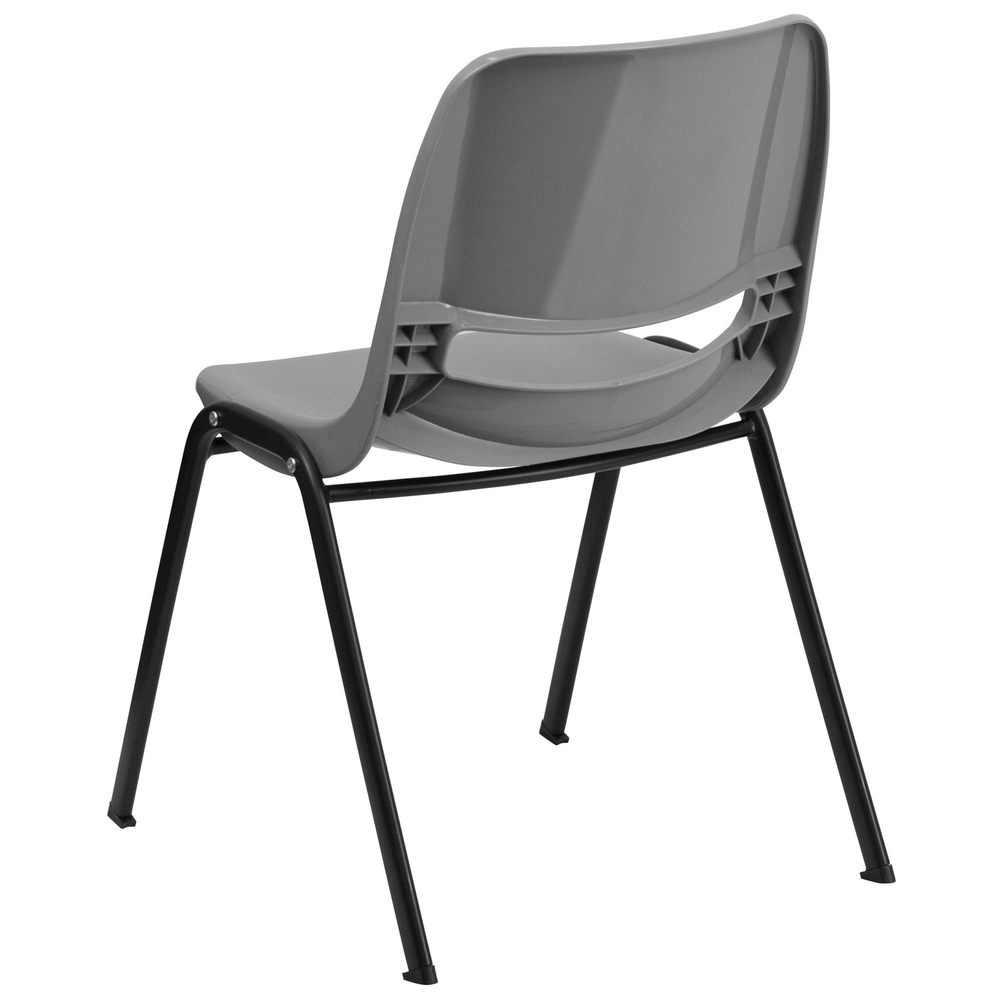 Lot de 5 chaises empilables ergonomiques à coque avec cadre en métal, capacité de charge de 880 lb (23,5 po x 19,25 po x 32 po)