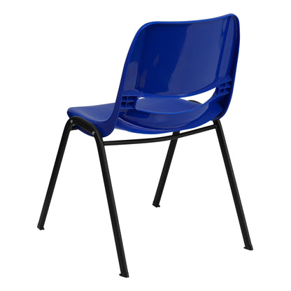 Lot de 5 chaises empilables ergonomiques à coque avec cadre en métal, capacité de charge de 880 lb (23,5 po x 19,25 po x 32 po)
