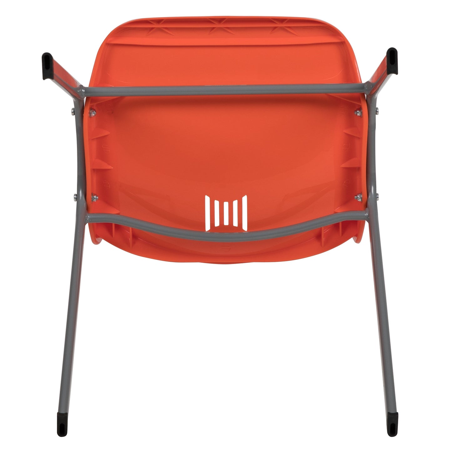 Lot de 5 chaises empilables ergonomiques à coque avec cadre en métal, capacité de charge de 880 lb (23,5 po x 19,25 po x 32 po)