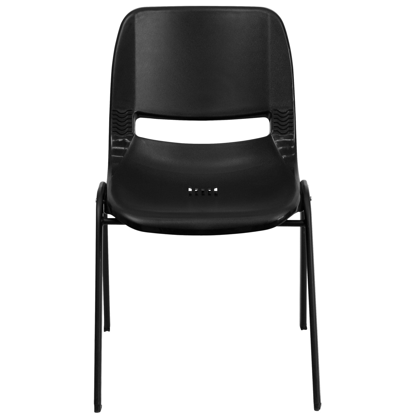 Lot de 5 chaises empilables ergonomiques à coque avec cadre en métal, capacité de charge de 880 lb (23,5 po x 19,25 po x 32 po)