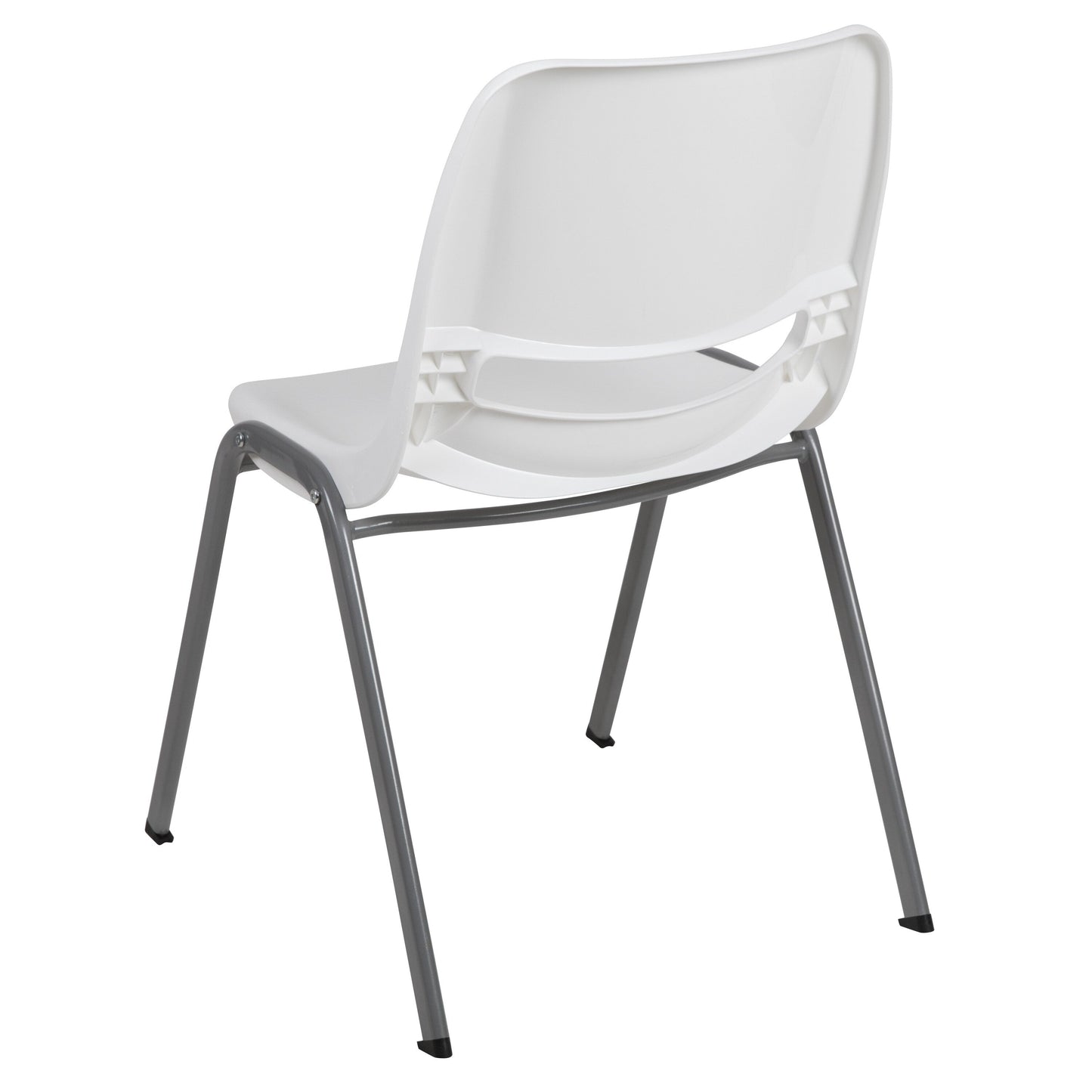 Lot de 5 chaises empilables ergonomiques à coque avec cadre en métal, capacité de charge de 880 lb (23,5 po x 19,25 po x 32 po)