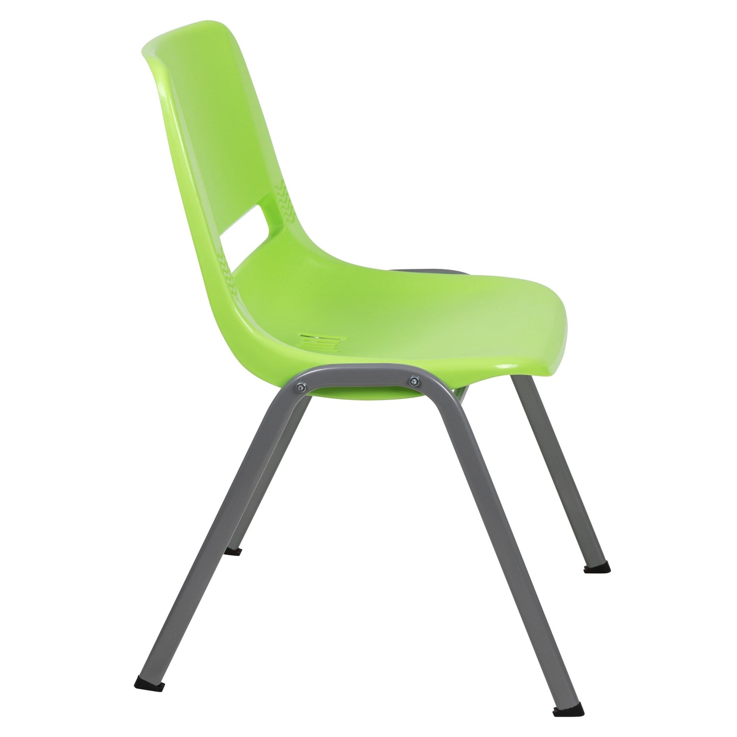 Lot de 5 chaises empilables ergonomiques à coque avec cadre en métal, capacité de charge de 880 lb (23,5 po x 19,25 po x 32 po)