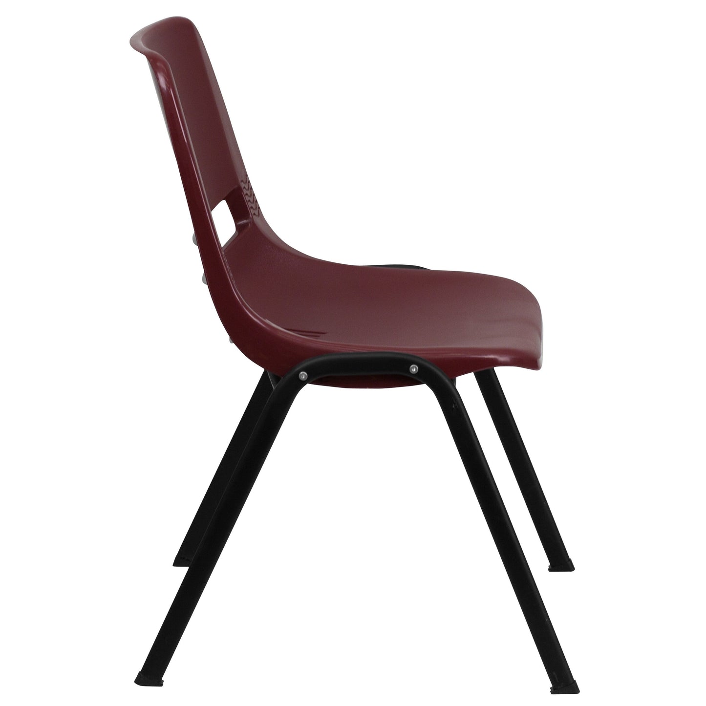 Lot de 5 chaises empilables ergonomiques à coque avec cadre en métal, capacité de charge de 880 lb (23,5 po x 19,25 po x 32 po)