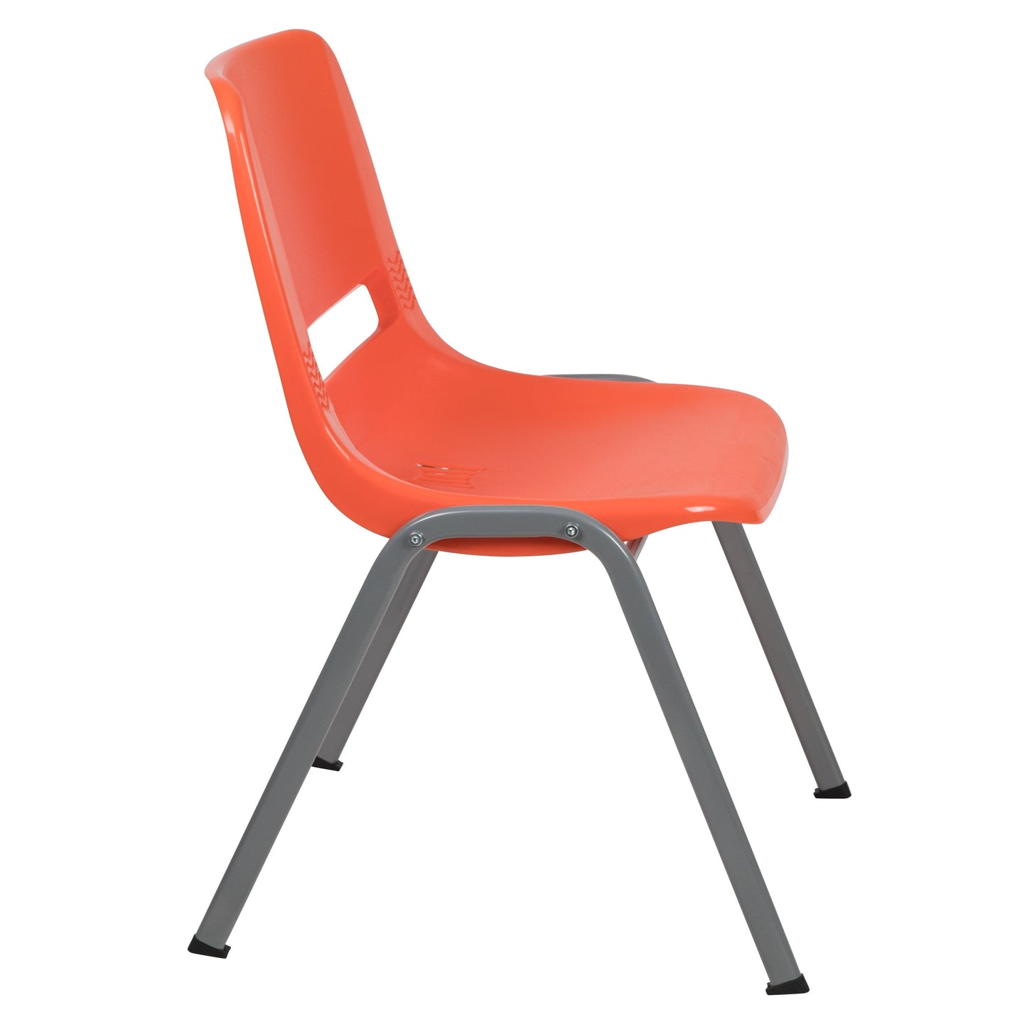 Lot de 5 chaises empilables ergonomiques à coque avec cadre en métal, capacité de charge de 880 lb (23,5 po x 19,25 po x 32 po)