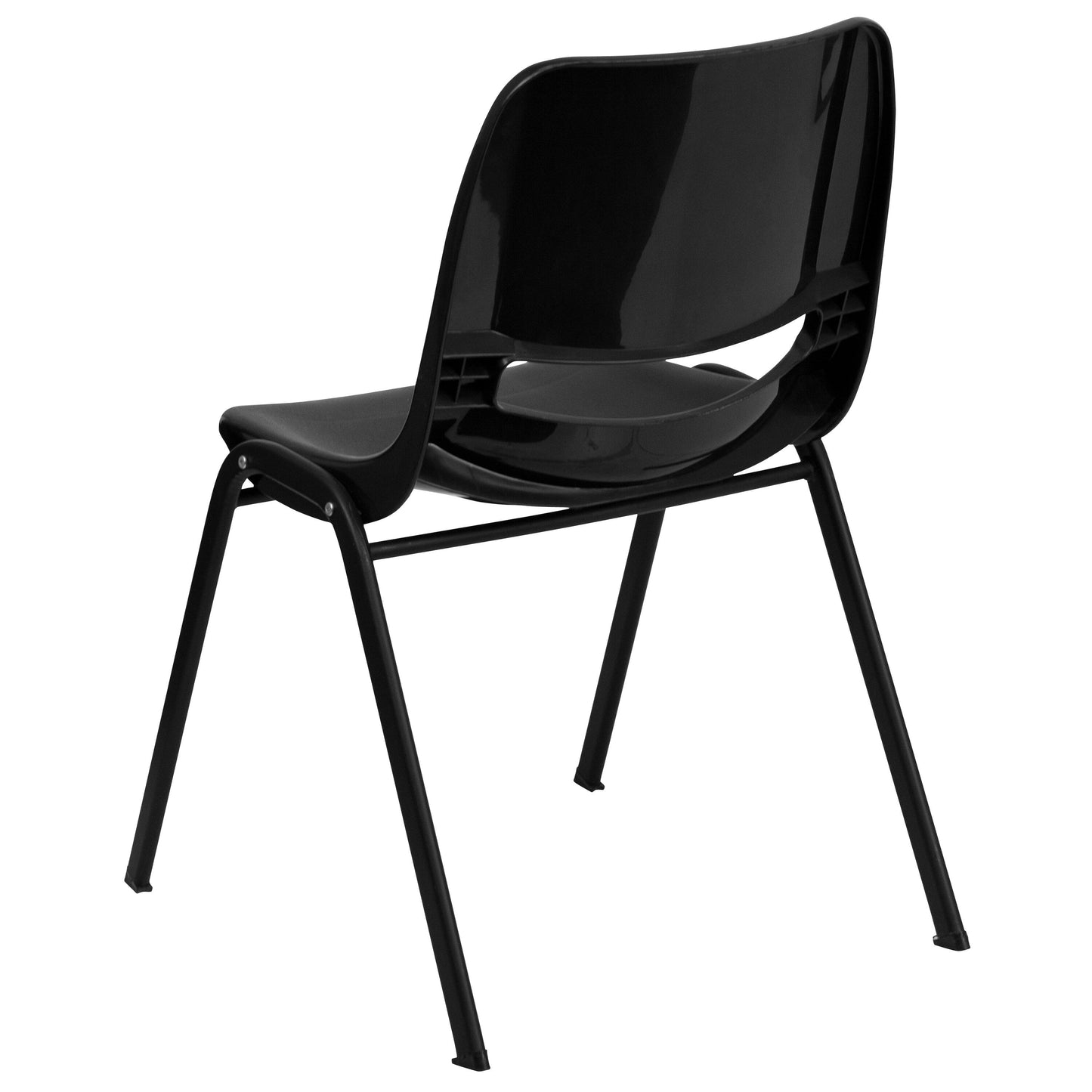 Lot de 5 chaises empilables ergonomiques à coque avec cadre en métal, capacité de charge de 880 lb (23,5 po x 19,25 po x 32 po)