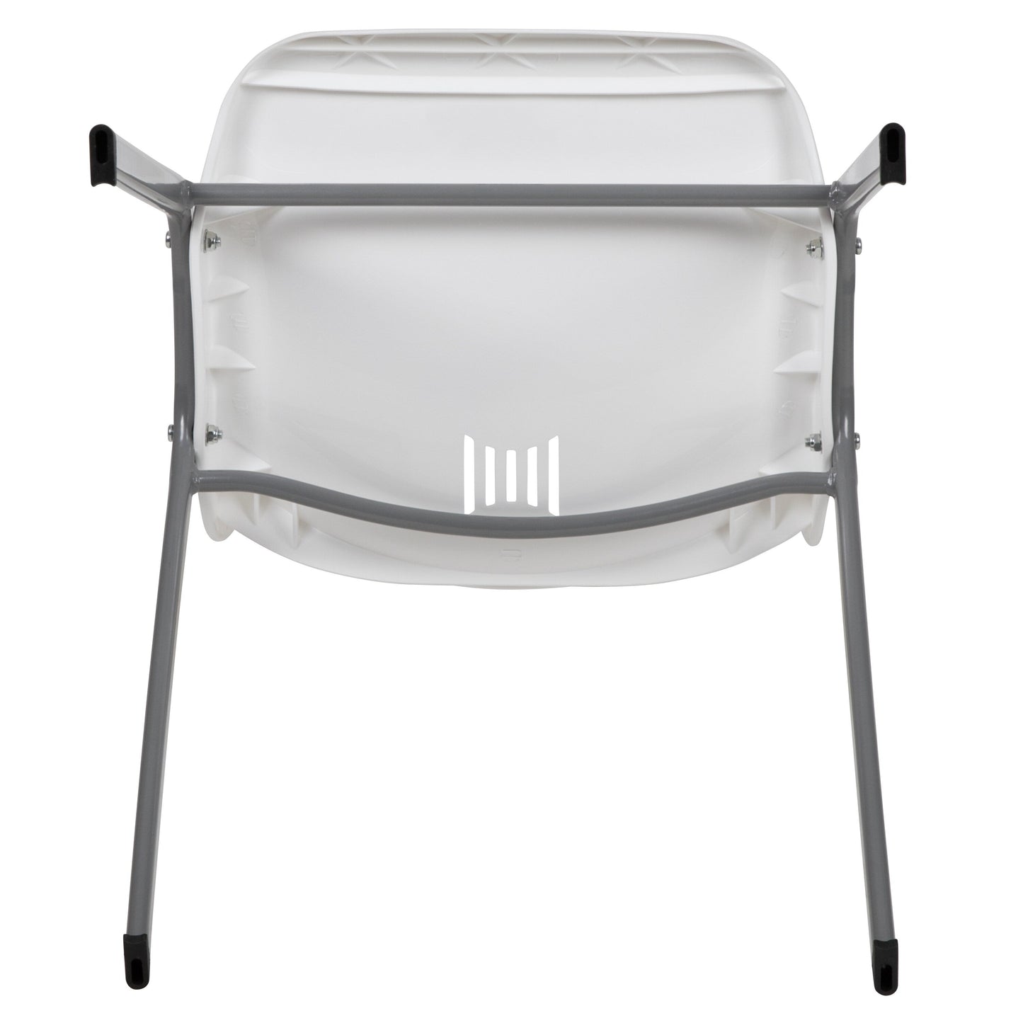 Lot de 5 chaises empilables ergonomiques à coque avec cadre en métal, capacité de charge de 880 lb (23,5 po x 19,25 po x 32 po)