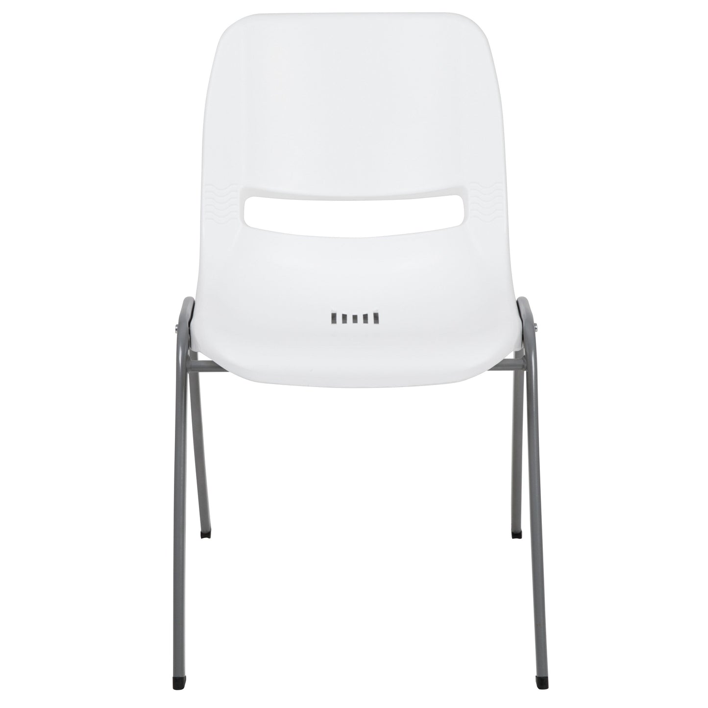 Lot de 5 chaises empilables ergonomiques à coque avec cadre en métal, capacité de charge de 880 lb (23,5 po x 19,25 po x 32 po)