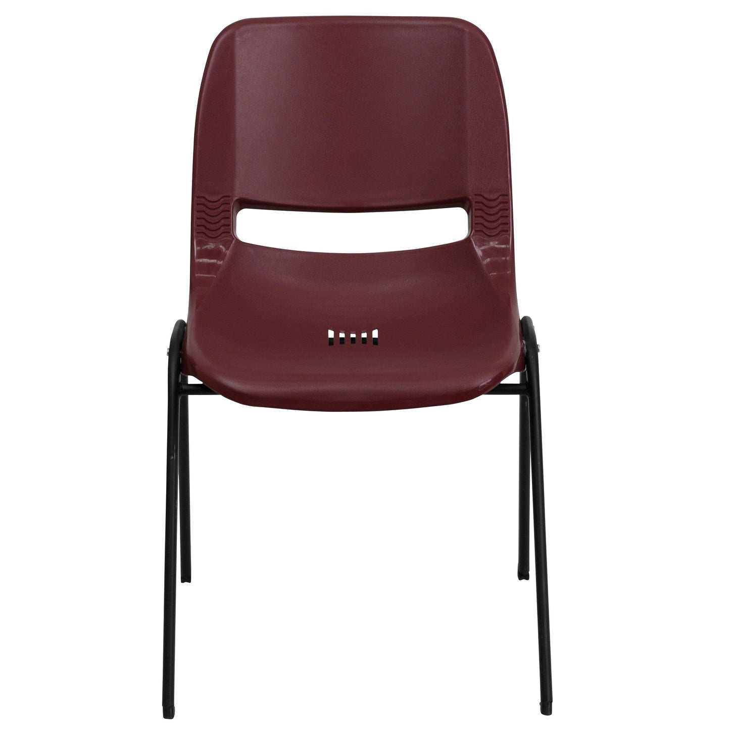 Lot de 5 chaises empilables ergonomiques à coque avec cadre en métal, capacité de charge de 880 lb (23,5 po x 19,25 po x 32 po)