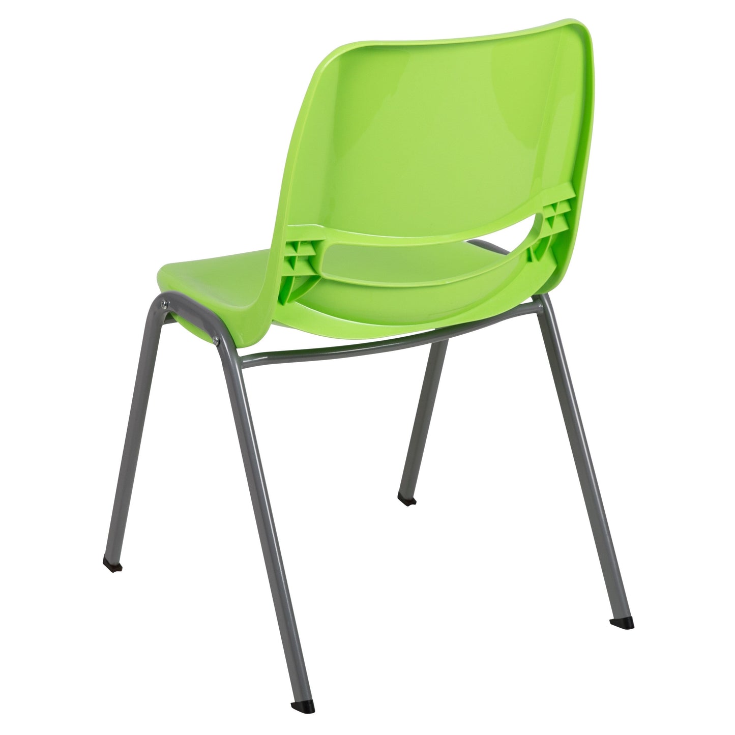 Lot de 5 chaises empilables ergonomiques à coque avec cadre en métal, capacité de charge de 880 lb (23,5 po x 19,25 po x 32 po)