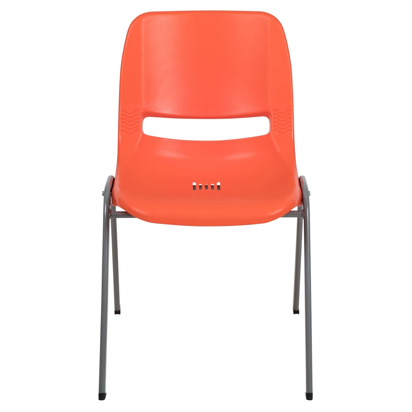Lot de 5 chaises empilables ergonomiques à coque avec cadre en métal, capacité de charge de 880 lb (23,5 po x 19,25 po x 32 po)