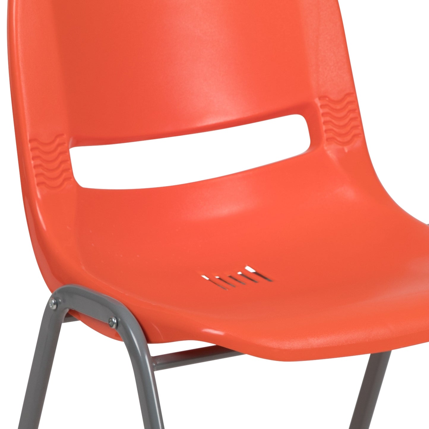 Lot de 5 chaises empilables ergonomiques à coque avec cadre en métal, capacité de charge de 880 lb (23,5 po x 19,25 po x 32 po)