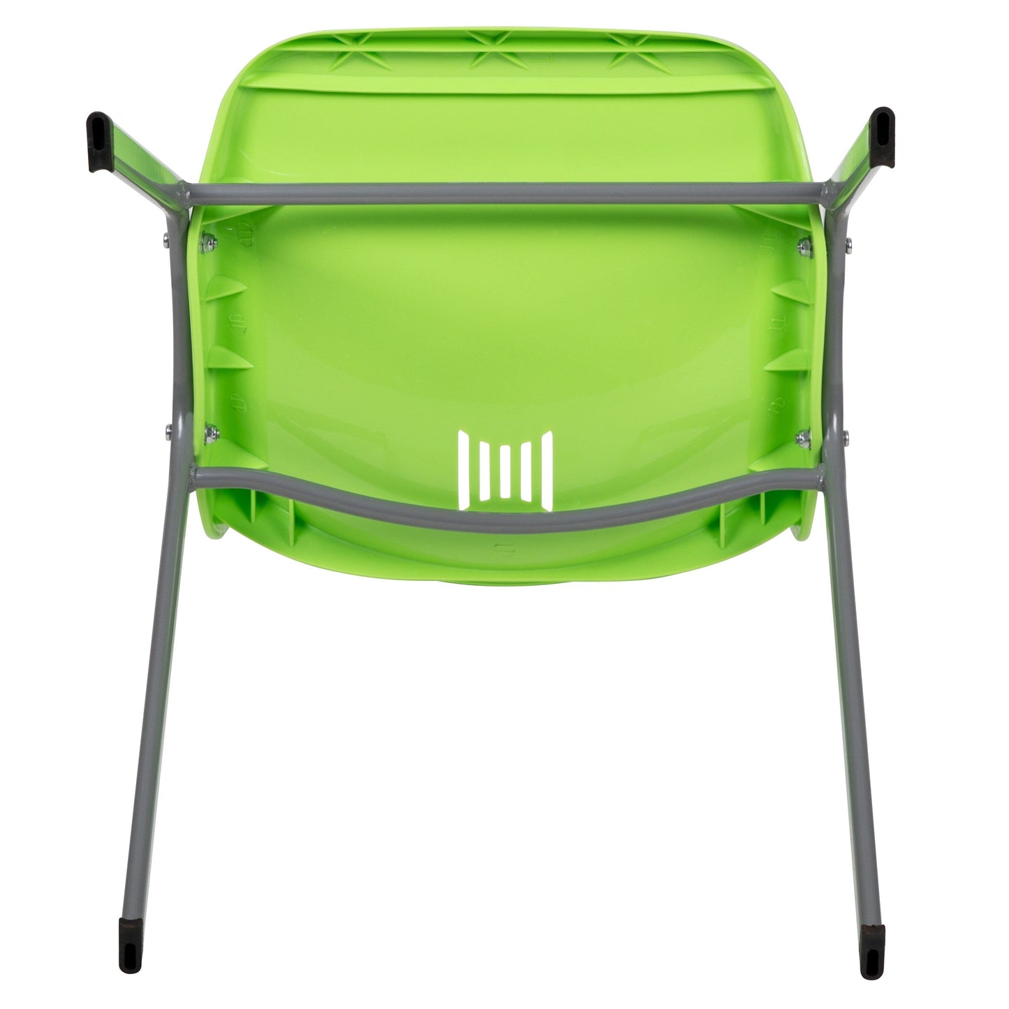 Lot de 5 chaises empilables ergonomiques à coque avec cadre en métal, capacité de charge de 880 lb (23,5 po x 19,25 po x 32 po)