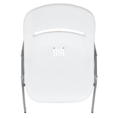 Lot de 5 chaises empilables ergonomiques à coque avec cadre en métal, capacité de charge de 880 lb (23,5 po x 19,25 po x 32 po)