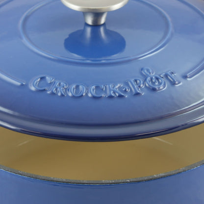 Cocotte ronde en fonte émaillée de 5 litres, couleur océan