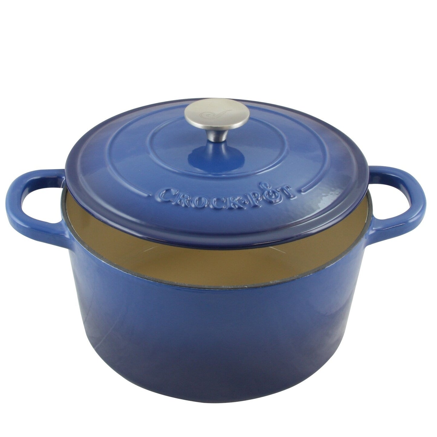 Cocotte ronde en fonte émaillée de 5 litres, couleur océan