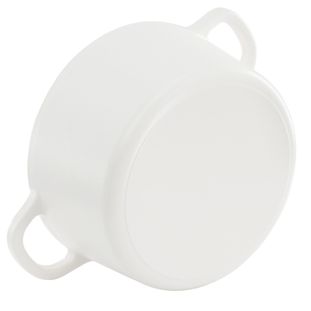 Cocotte ronde en fonte émaillée de 5 litres avec couvercle en lin