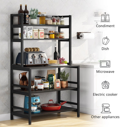Étagère de rangement utilitaire à 5 niveaux pour four à micro-ondes, chariot industriel pour micro-ondes avec clapier