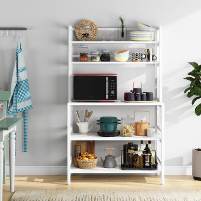 Étagère de rangement utilitaire à 5 niveaux pour four à micro-ondes, chariot industriel pour micro-ondes avec clapier