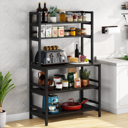 Étagère de rangement utilitaire à 5 niveaux pour four à micro-ondes, chariot industriel pour micro-ondes avec clapier