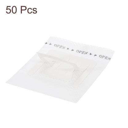 Lot de 50 filtres à café en papier, à suspendre aux oreilles, pour la maison et le bureau – Blanc