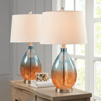 Lampe de table Cortina en verre ombré 510 Design, lot de 2