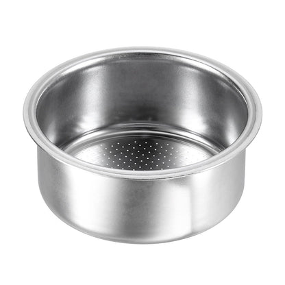 Panier filtre à café 51 mm, bol pour machine à expresso 2 tasses en acier inoxydable - Argent