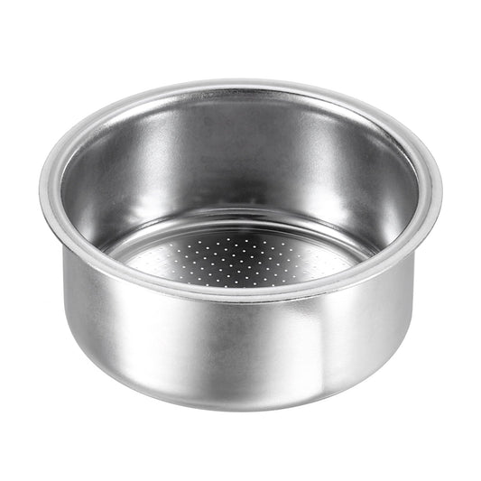 Panier filtre à café 51 mm, bol pour machine à expresso 2 tasses en acier inoxydable - Argent