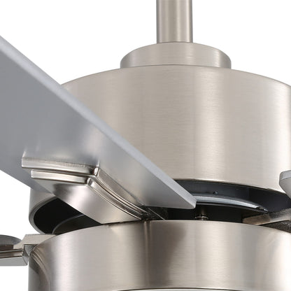 Ventilateur de plafond à DEL de 52 po avec kit d'éclairage et télécommande - 5 pales