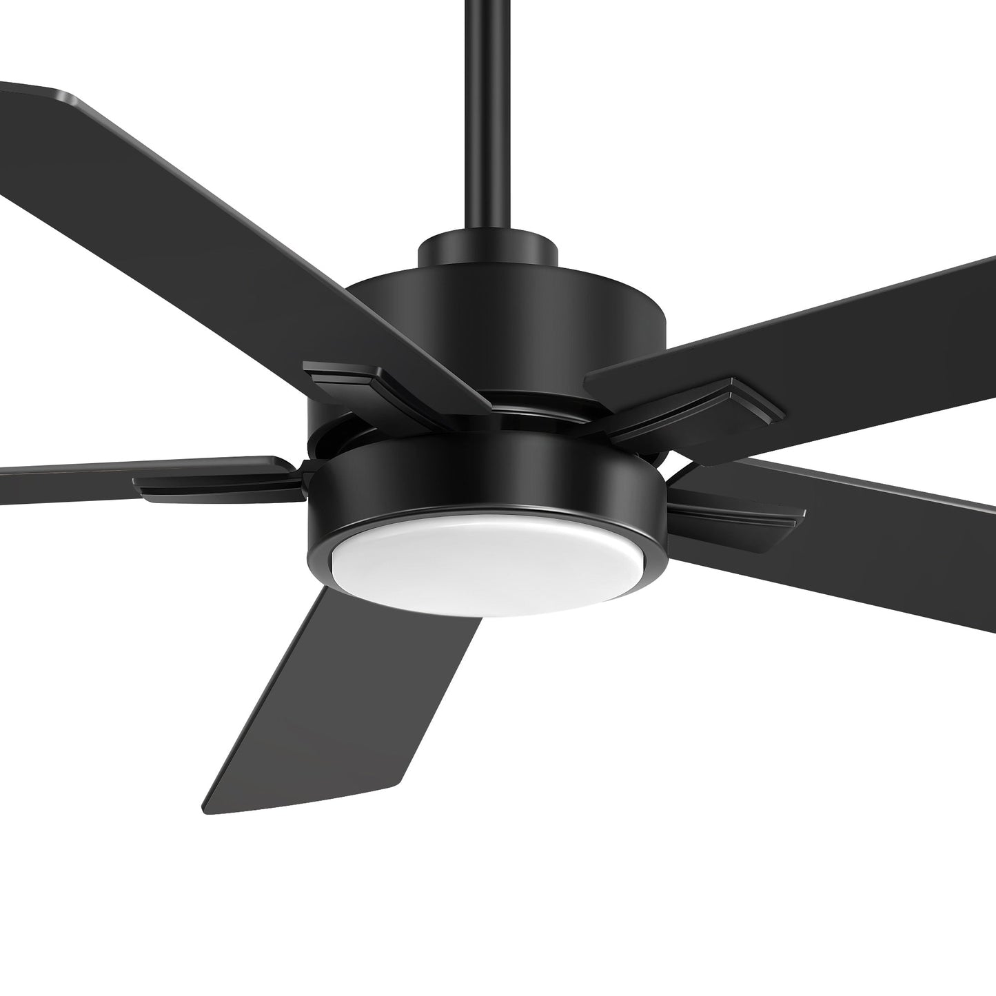 Ventilateur de plafond à DEL de 52 po avec kit d'éclairage et télécommande - 5 pales