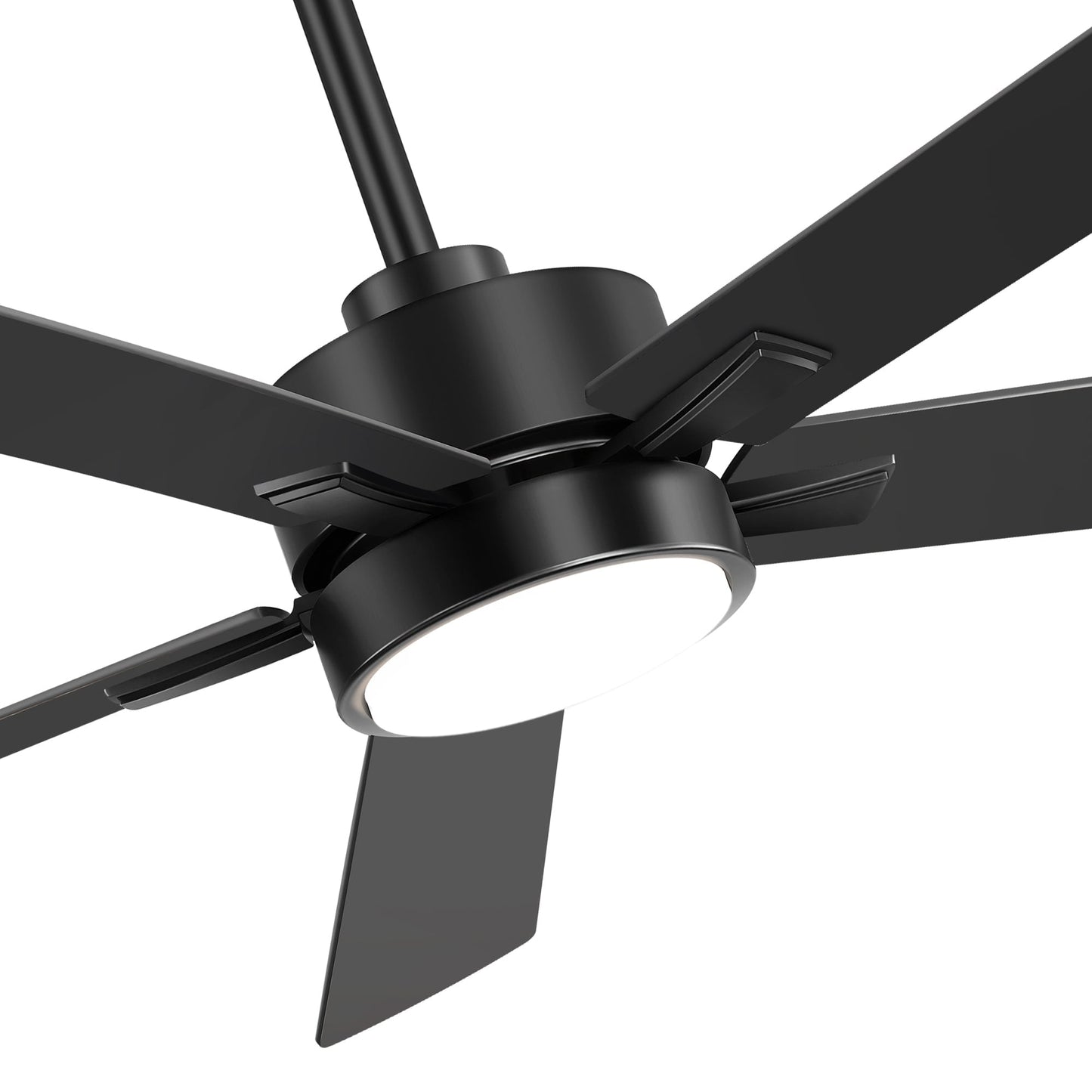 Ventilateur de plafond à DEL de 52 po avec kit d'éclairage et télécommande - 5 pales