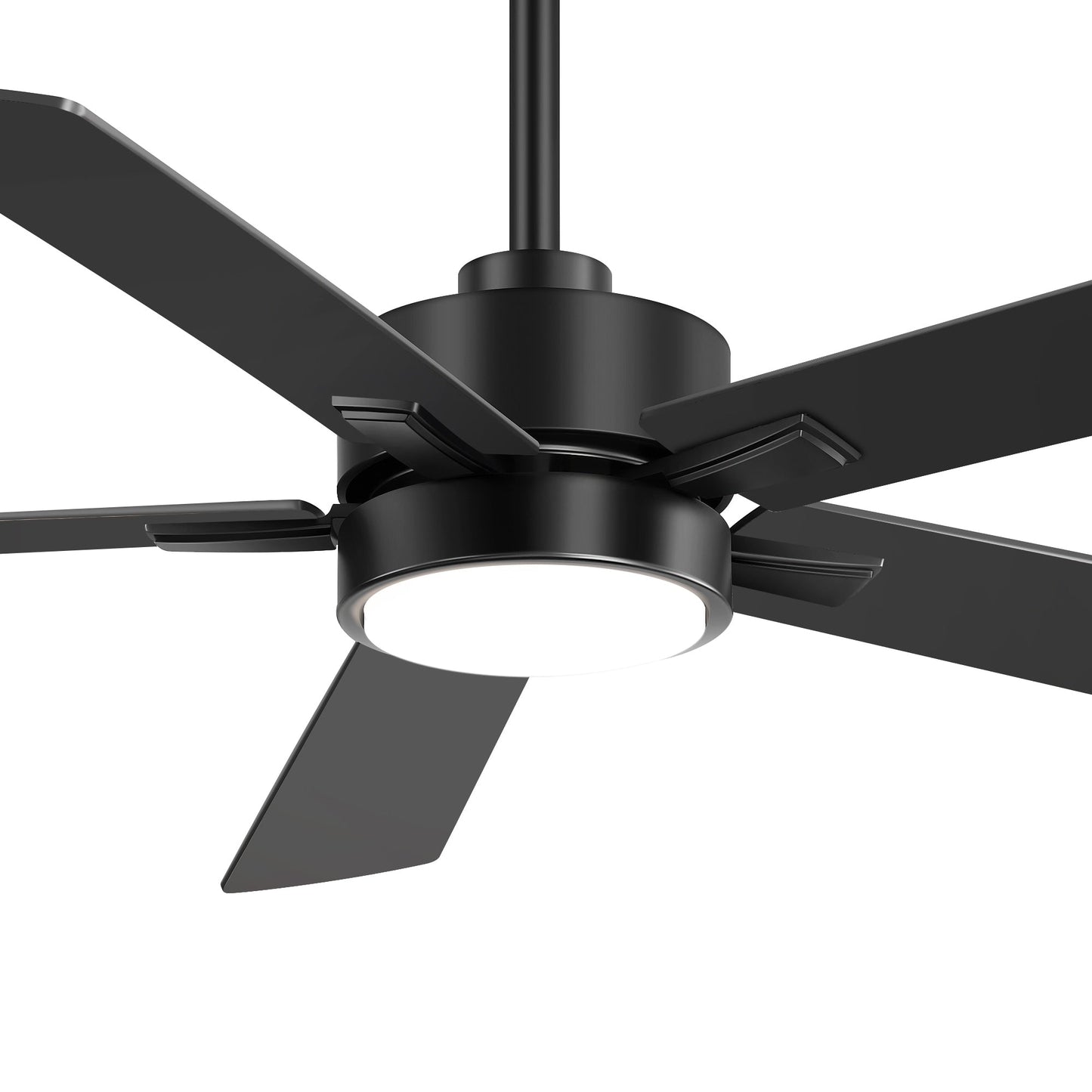 Ventilateur de plafond à DEL de 52 po avec kit d'éclairage et télécommande - 5 pales