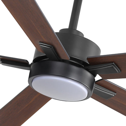 Ventilateur de plafond à DEL de 52 po avec kit d'éclairage et télécommande - 5 pales