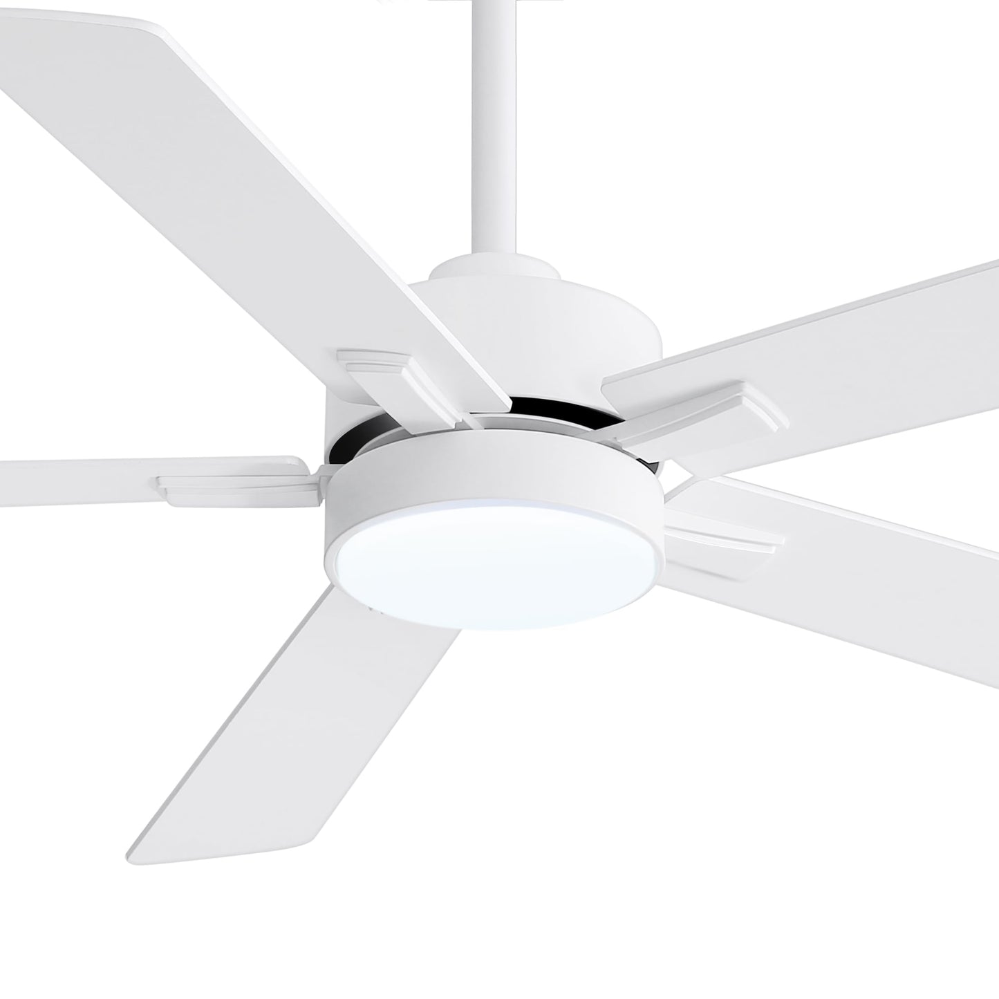 Ventilateur de plafond à DEL de 52 po avec kit d'éclairage et télécommande - 5 pales