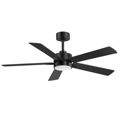 Ventilateur de plafond à DEL de 52 po avec kit d'éclairage et télécommande - 5 pales