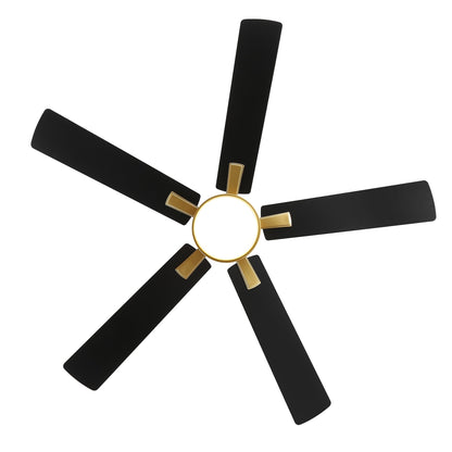 Ventilateur de plafond à DEL de 52 po avec kit d'éclairage et télécommande - 5 pales