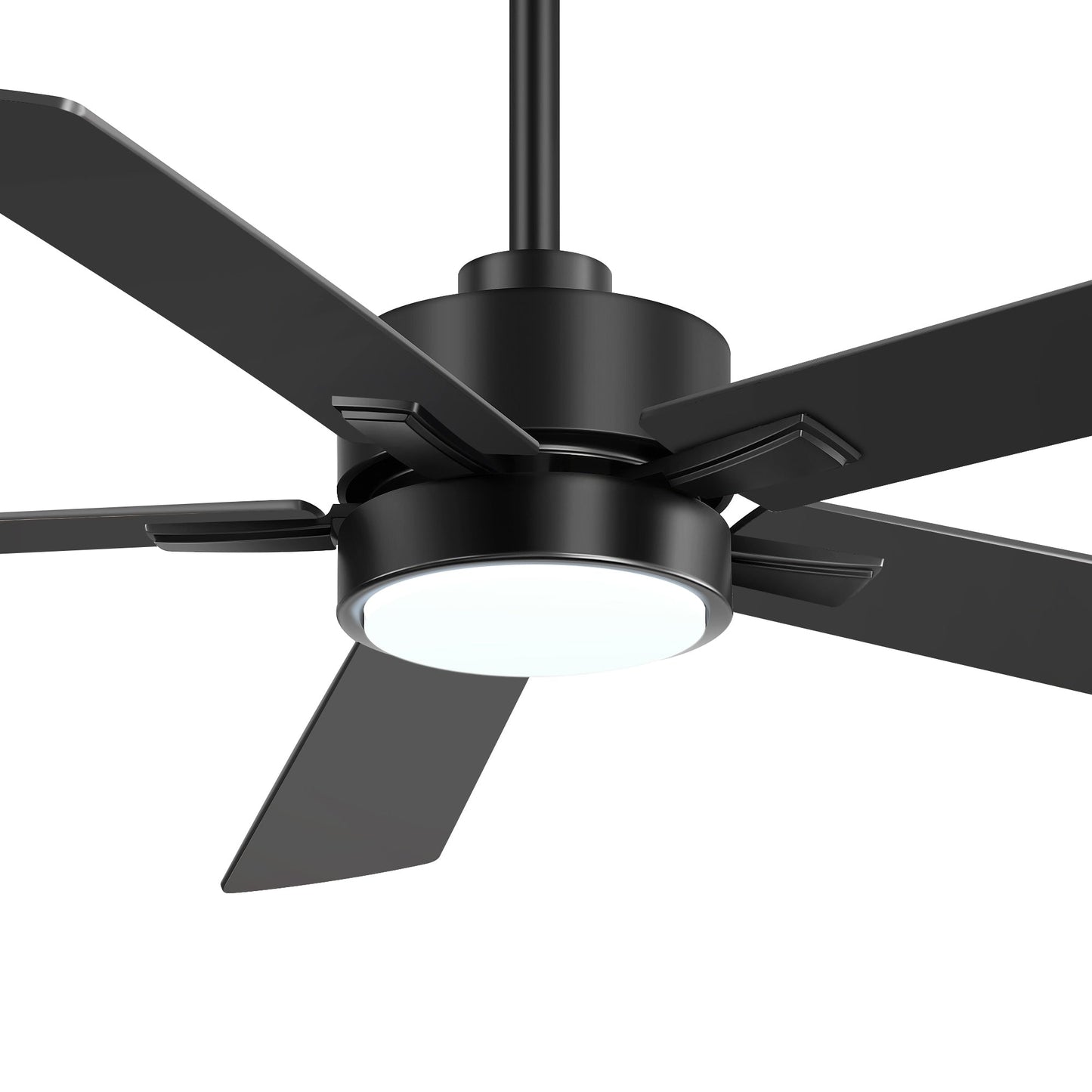 Ventilateur de plafond à DEL de 52 po avec kit d'éclairage et télécommande - 5 pales
