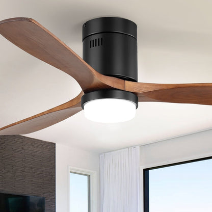 Ventilateur de plafond encastré Sofucor 52 pouces avec télécommande, moteur réversible et éclairage intégré en option